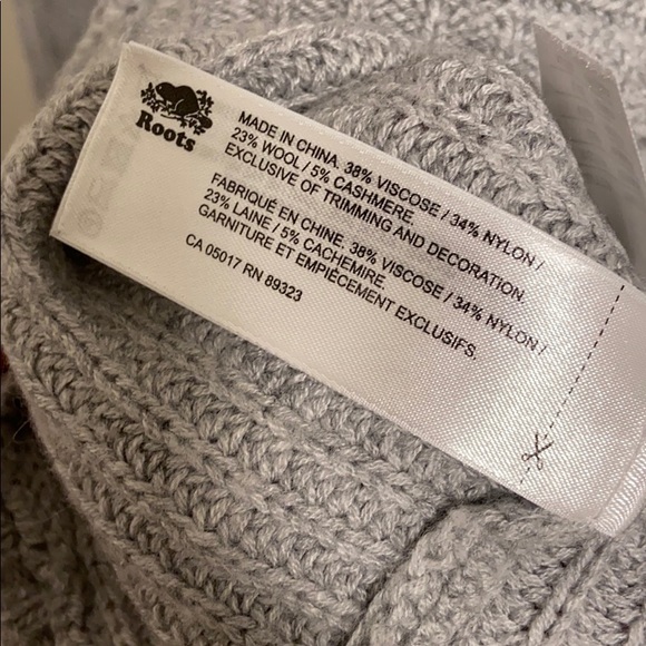 Roots Knit Scoop V Neck Sweater Grey - Picture 7 of 9